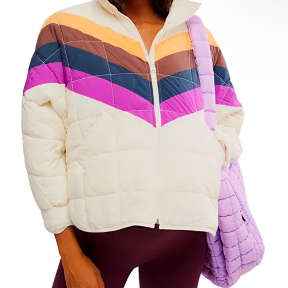 NWT Large Free People Movement x Hatch Printed Puffer Jacket - Picture 4 of 9